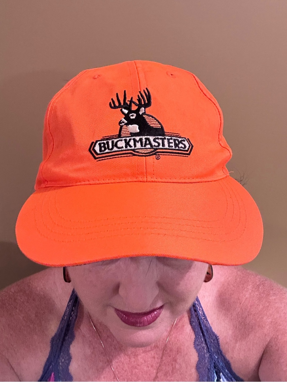 Paramount Buckmasters Bright Orange Hunting Cap Hat Embroidered Deer Adjustable